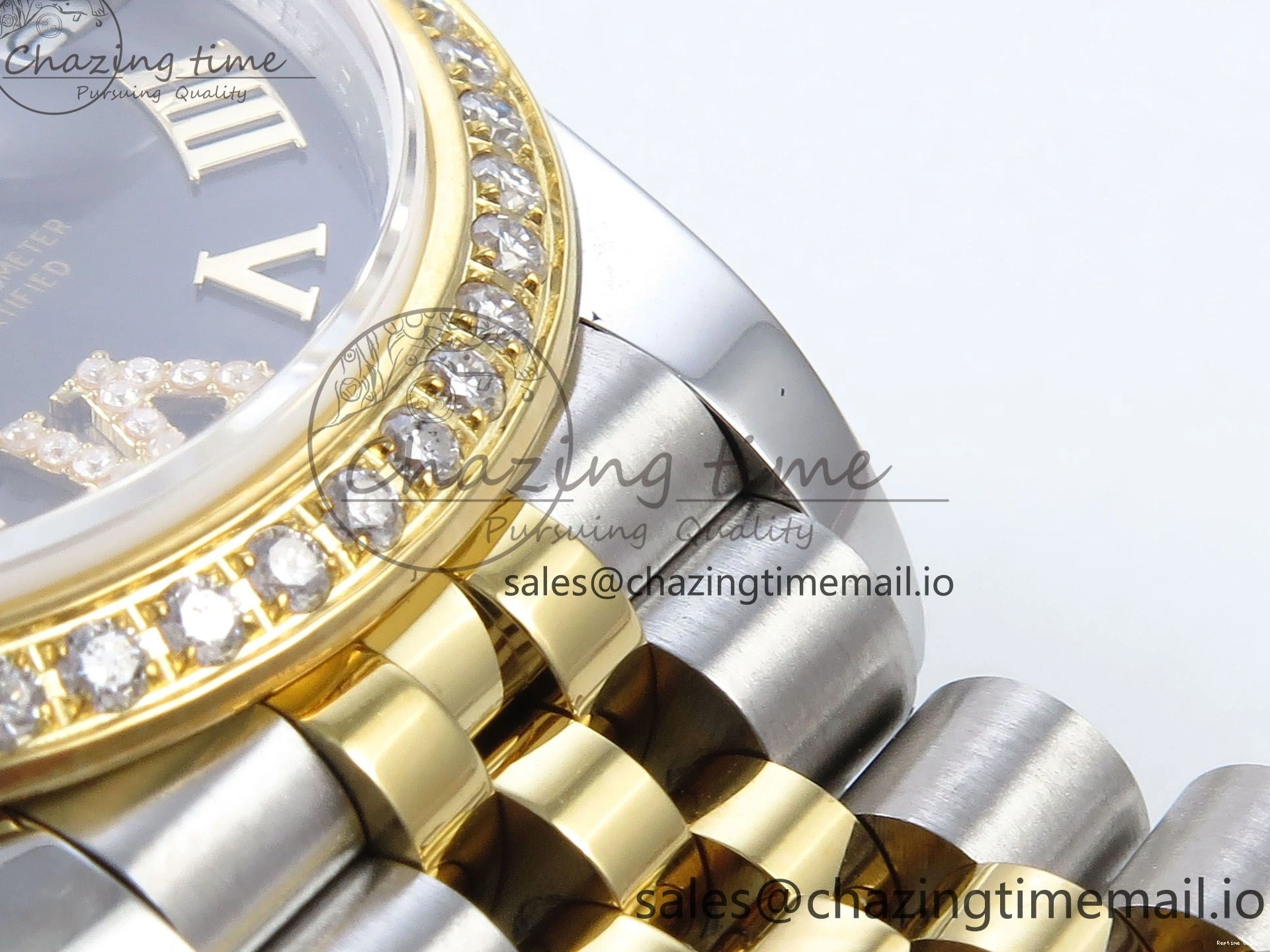 0513 Attractive DateJust 31 278383RBR JARF 1:1 Best Edition 904L Steel Gray Roman Diamonds Dial on SS YG Jubilee Bracelet HZ 880